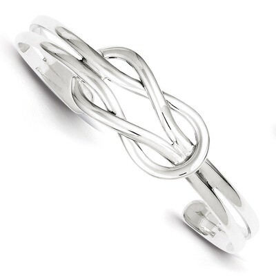Knot Design Cuff Bangle Sterling Silver QB384, MPN: QB384, 883957314402