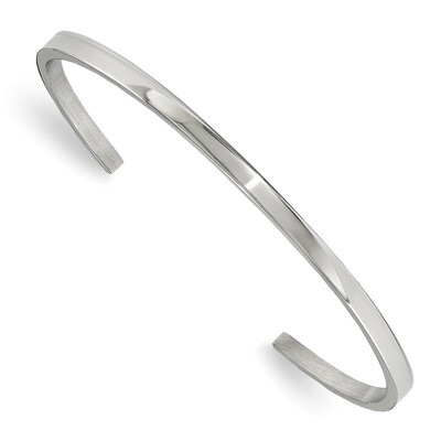 3mm Cuff Bangle Stainless Steel Polished SRB1871 by Chisel, MPN: SRB1871, 191101016073