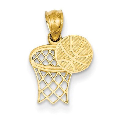 Basketball &amp; Hoop Pendant 14k Gold YC1059, MPN: YC1059, 886774194523