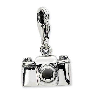 Antiqued Camera Charm Sterling Silver QCC671 by Amore La Vita, MPN: QCC671, 886774074504