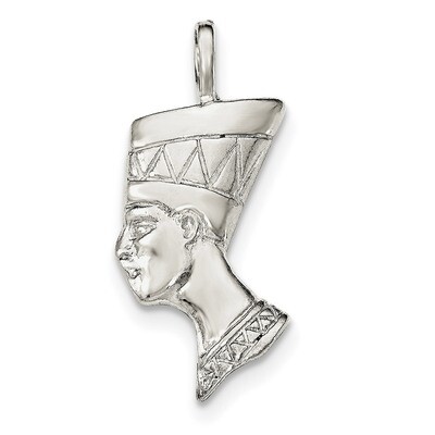 Nefertiti Head Pendant Sterling Silver Polished QC8634, MPN: QC8634, 191101458538