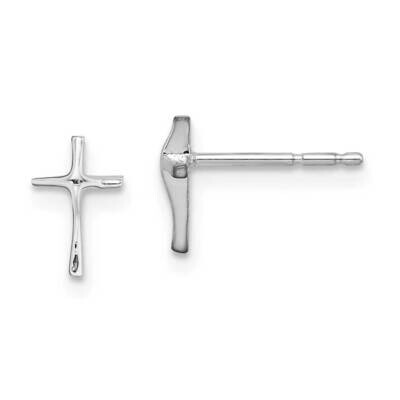 Cross Post Earrings 14k White Gold GK979 by Madi K, MPN: GK979, 883957953465