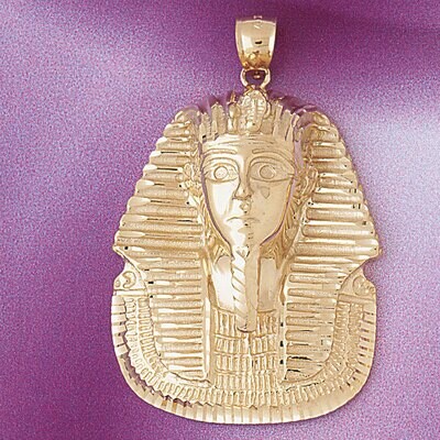 Dazzlers Jewelry Egyptian Pharaoh Pendant Necklace Charm Bracelet in Yellow, White or Rose Gold 479…