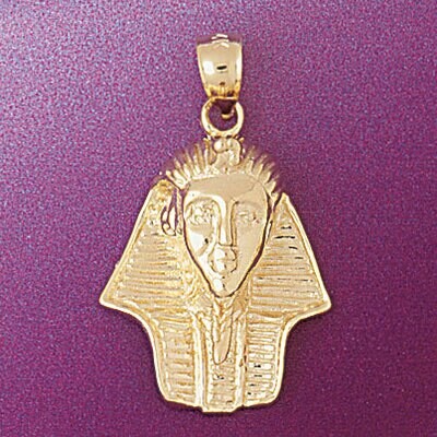 Dazzlers Jewelry Egyptian Pharaoh Pendant Necklace Charm Bracelet in Yellow, White or Rose Gold 479…
