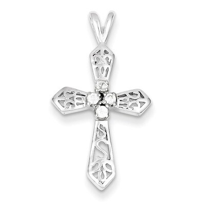Passion Cross Pendant Sterling Silver Diamond QC5342, MPN: QC5342, 883957912929