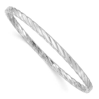 4mm Bangle 14k White Gold DB651W, MPN: DB651W, 191101980176