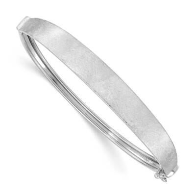 Textured Hinged Bangle 14k White Gold DB673W, MPN: DB673W, 191101980268
