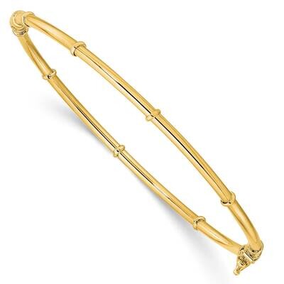 Fancy Hinged Bangle 14k Gold Polished DB706, MPN: DB706, 191101562723