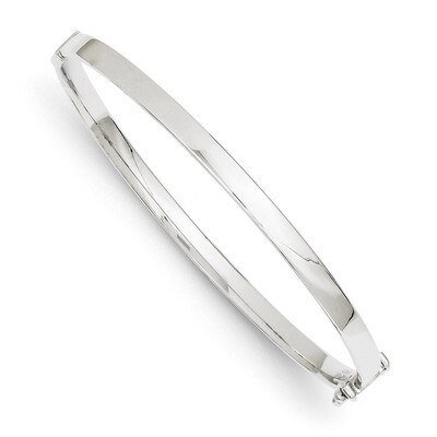 4mm Hinged Bangle 14k White Gold DB499, MPN: DB499, 869887111571