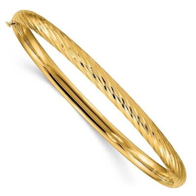 3/16 Textured Bangle 14k Gold DB652, MPN: DB652, 191101924545