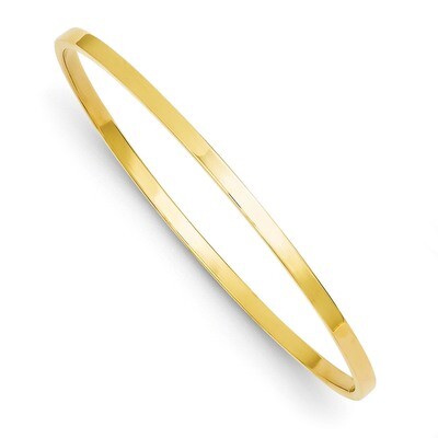 3mm Polished Square Tube Bangle 14k Gold DB472, MPN: DB472, 883957899756