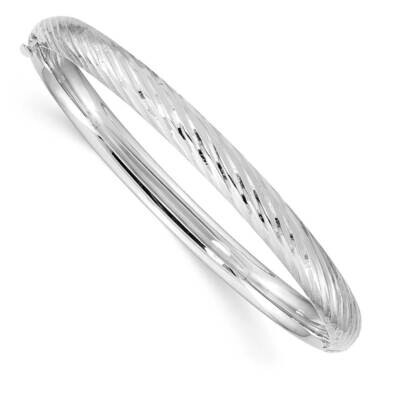 3/16 Textured Children&#39;s Bangle 14k White Gold DB691W, MPN: DB691W, 886774614328