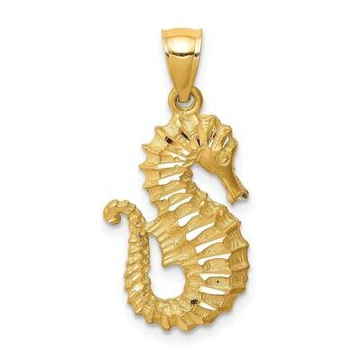 Seahorse Pendant 14k Gold Diamond-cut C4604, MPN: C4604, 883957328751