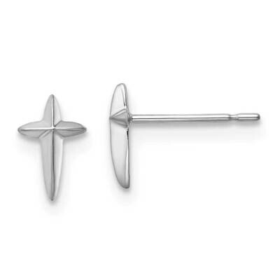 Cross Post Earrings 14k White Gold GK1111 by Madi K, MPN: GK1111, 883957973531