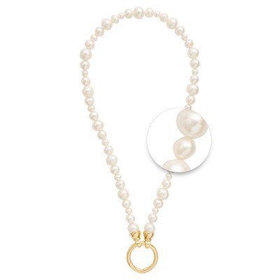 Nikki Lissoni Necklace with Pearls with A Rose Gold-Plated Oring Closure 80cm 32in NQ02G80, MPN: NQ…