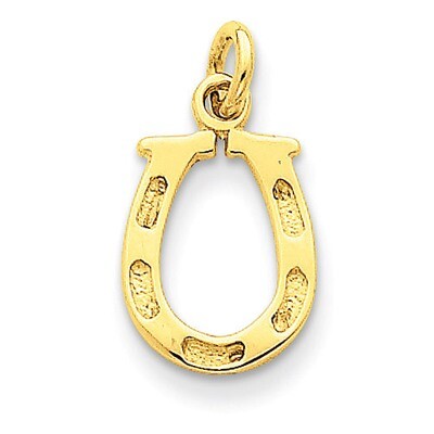 Horseshoe Charm 14k Gold Solid Polished K830, MPN: K830, 883957868370