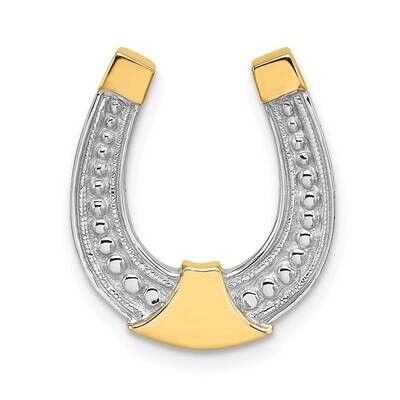 Horseshoe Charm 14k Gold Rhodium K9176, MPN: K9176, 637218075607