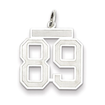 Pendant Number 89 Satin Sterling Silver Medium QPM89, MPN: QPM89, 883957127668