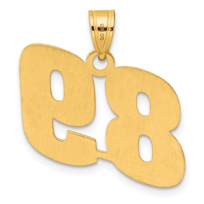 Block Number 89 Pendant 14k Gold Polished BN89, MPN: BN89, 196904078747