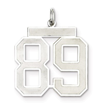 Pendant Number 89 Satin Sterling Silver Large QPP89, MPN: QPP89, 191101282287