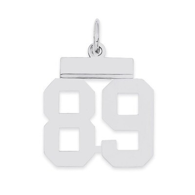 Pendant Number 89 Polished Sterling Silver Small QSS89, MPN: QSS89, 883957102337