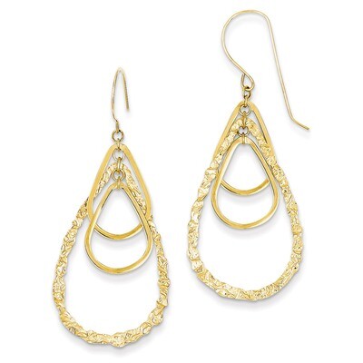 Tear Drop Earrings 14k Gold TH565, MPN: TH565, 883957018898