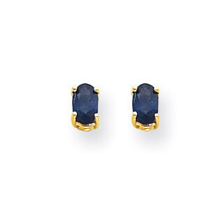 Sapphire Post Earrings 14k Gold XE85S-B, MPN: XE85S-B, 883957335810