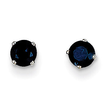 4mm Sapphire Stud Earrings 14k White Gold XBE129, MPN: XBE129, 883957086507