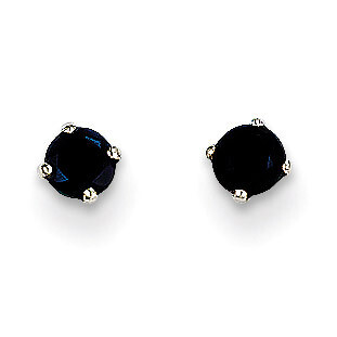 3mm Sapphire Stud Earrings 14k White Gold XBE117, MPN: XBE117, 883957217116