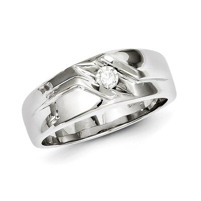 Men&#39;s Ring Sterling Silver Rhodium-plated Diamond QR5079, MPN: QR5079, 883957366937