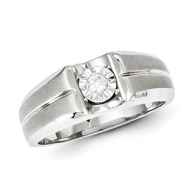 Men&#39;s Ring Sterling Silver Rhodium-plated Diamond QR5075, MPN: QR5075, 883957366920