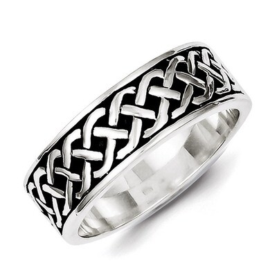 Weave Design Ring Sterling Silver QR1956, MPN: QR1956, 883957184975