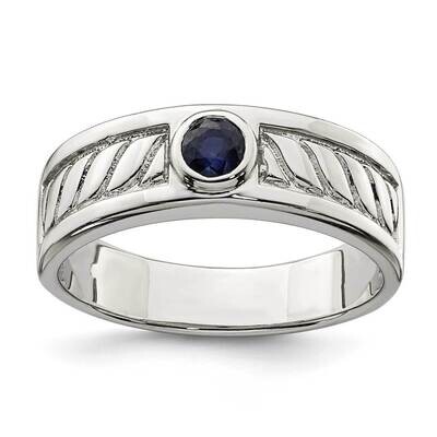 Men&#39;s Blue Sapphire Ring Sterling Silver QR6845, MPN: QR6845, 883957333427