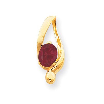 Ruby slide 14k Gold 8x6mm Oval XS197R, MPN: XS197R, 883957174266