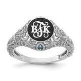 Filigree Ring with 2, 1.5mm Birthstones with opti 10k White Gold 10XNR82W, MPN: 10XNR82W,