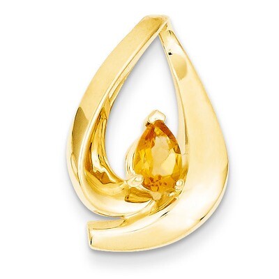 Citrine Diamond slide 14k Gold XS195CI, MPN: XS195CI, 883957270166
