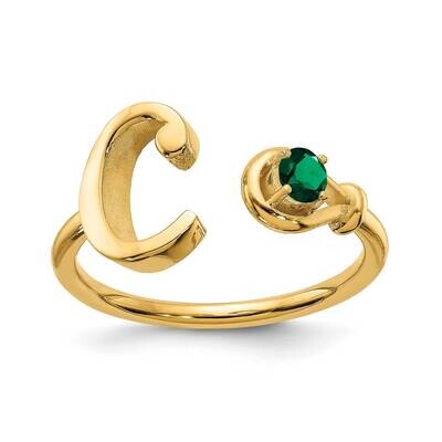 C Ring with 3.0mm Birthstone 14k Gold XNR81CY, MPN: XNR81CY, 191101994180
