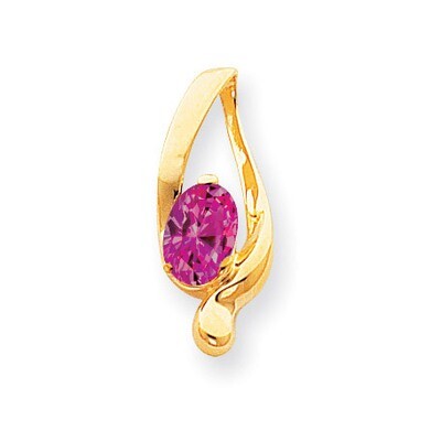 Pink Tourmaline slide 14k Gold 8x6mm Oval XS197PT, MPN: XS197PT, 883957176260