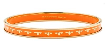 Halcyon Days 6mm Bee Orange Gold Small Bangle Bracelet PBBEE0706GS, MPN: PBBEE0706GS,