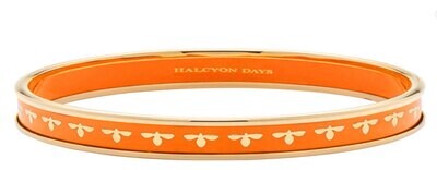 Halcyon Days 6mm Bee Orange Gold Medium Bangle Bracelet PBBEE0706GM, MPN: PBBEE0706GM,