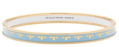 Halcyon Days 6mm Bee Forget me Not Small Bangle Bracelet PBBEE1206GS, MPN: PBBEE1206GS,