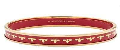 Halcyon Days 6mm Bee Red Gold Medium Bangle Bracelet PBBEE0606GM, MPN: PBBEE0606GM,