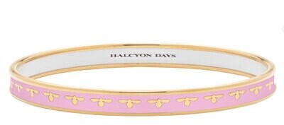 Halcyon Days 6mm Bee Pale Pink Gold Medium Bangle Bracelet PBBEE2606GM, MPN: PBBEE2606GM,