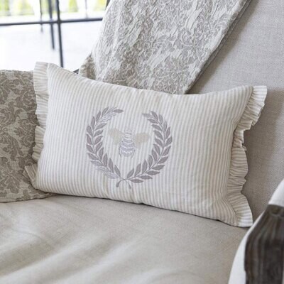 Crown Bumble Bee Linen Decor Pillow DP780