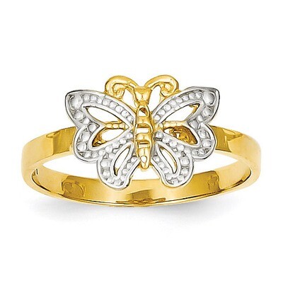 Butterfly Ring 14K Gold &amp; Rhodium K3933, MPN: K3933, 637218076031