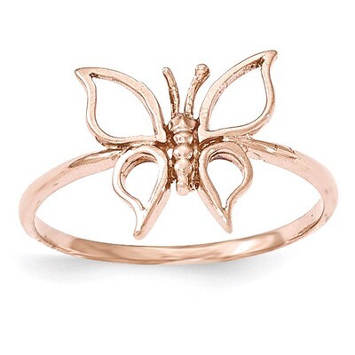 Polished Butterfly Ring 14k Rose Gold K5774, MPN: K5774, 191101455940