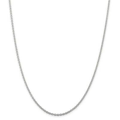 2.25mm Cable Chain 28 Inch Sterling Silver QCL060-28, MPN: QCL060-28,