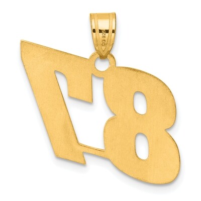 Block Number 87 Pendant 14k Gold Polished BN87, MPN: BN87, 196904078761