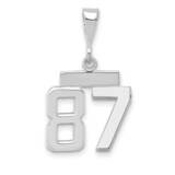 Number 87 Charm 14k White Gold Polished Small WSP87, MPN: WSP87, 196904074572