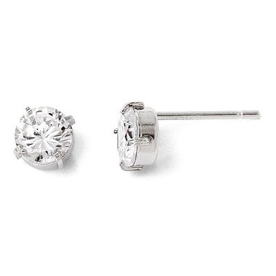 Leslie&#39;s Synthetic Diamond Stud-5.0mm Earrings - 14k White Gold HB-87A, MPN: 87A, 883957024585